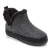 Dearfoams Felted And Plaid Boot Slipper In Black
