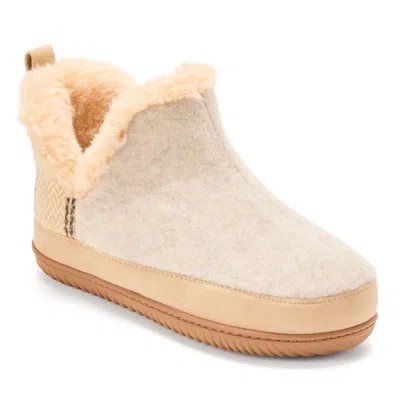 Dearfoams Felted And Plaid Boot Slipper In Brown