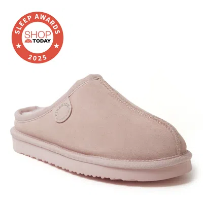 Dearfoams Women's Fireside By  Greta Genuine Shearling Clog In Pink