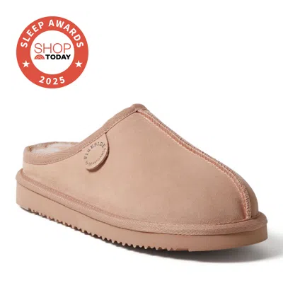 Dearfoams Women's Fireside By  Greta Genuine Shearling Clog In Pink