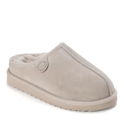 Dearfoams Women's Fireside By  Greta Genuine Shearling Clog - Water Resistant In Neutral