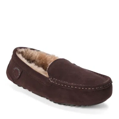 Dearfoams Women's Fireside By  Mel Genuine Shearling Moccasin In Brown