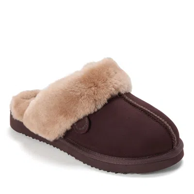 Dearfoams Women's Fireside By  Sydney Genuine Shearling Scuff Slipper In Multi