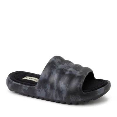 Dearfoams Women's Gemini Wave Eva Slide Slipper In Black