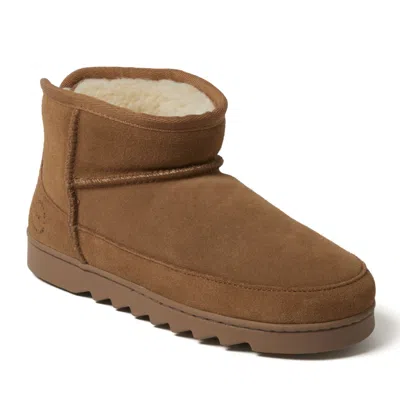 Dearfoams Women's Gretchen Genuine Suede Mini Bootie In Brown
