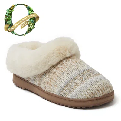 Dearfoams Women's Hannah Festive Knit Clog In Brown