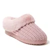 Dearfoams Women's Hannah Festive Knit Clog Slipper In Multi