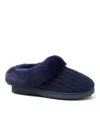 Dearfoams Women's Hannah Festive Knit Clog Slippers In Peacoat
