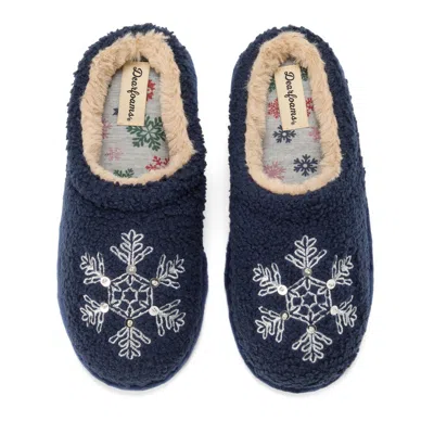 Dearfoams Holiday Novelty Clog Slipper In Blue