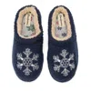 Dearfoams Holiday Novelty Clog Slipper In Blue