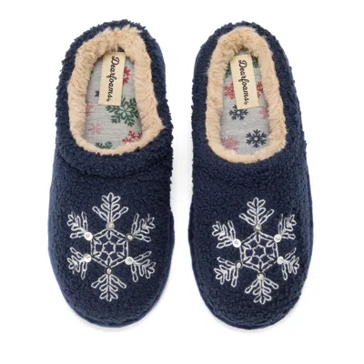 Dearfoams Holiday Novelty Clog Slipper In Blue