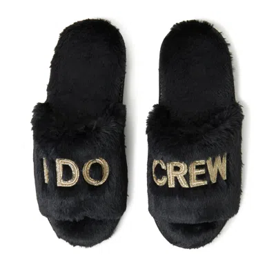 Dearfoams Lane Bridal Womens Memory Foam Slip-on Slippers In Black