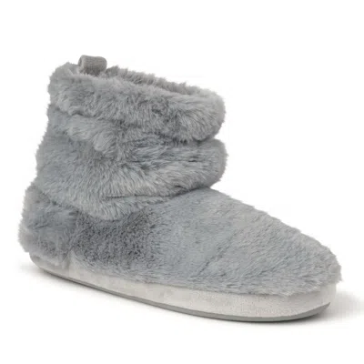 Dearfoams Women's Kimber Furry Bootie Slippers In Sleet