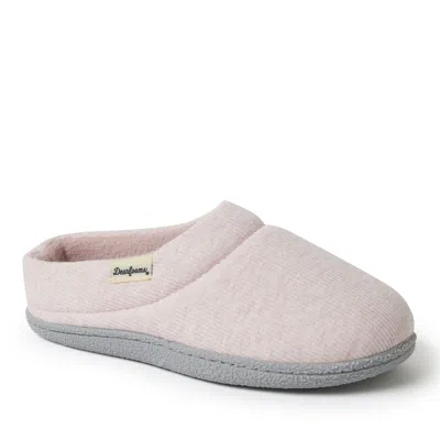 Dearfoams Women's Lacey Rib Knit Clog In Pink