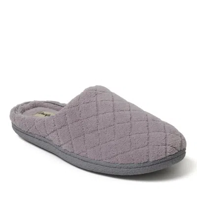 Dearfoams Women's Leslie Quilted Terry Clog In Gray