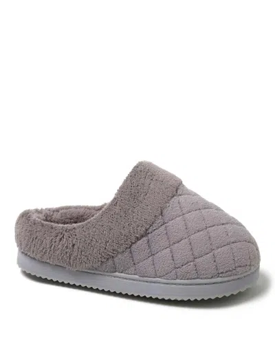 Dearfoams Women's Libby Quilted Terry Clog House Slipper In Gray