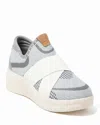 Dearfoams Livie Cross Strap Knit Slip-on Sneaker In Gray