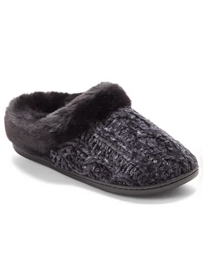Dearfoams Women's Luxe Rib Knit Clog In Black