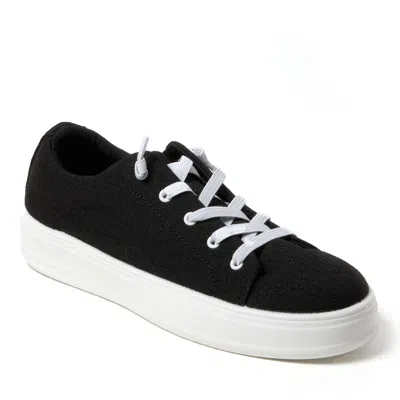 Dearfoams Women's Mabel Woven Slip On Sneaker In Black