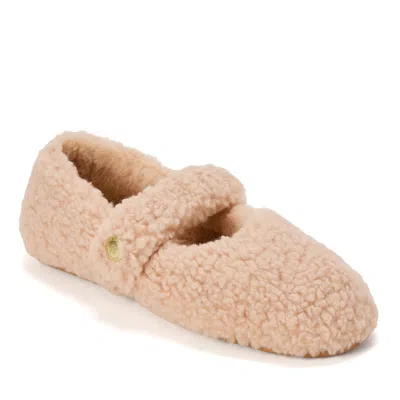Dearfoams Women's Maryanne Luxe Teddy Maryjane In Brown