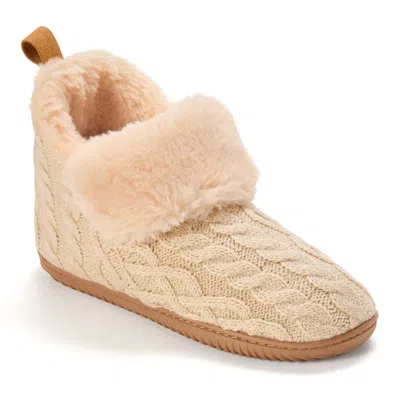 Dearfoams Mortiz Bootie Slipper In Neutral