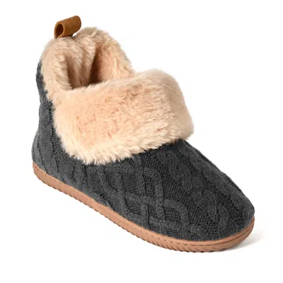 Dearfoams Mortiz Bootie Slipper In Gray