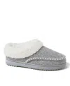 Dearfoams Women's Nyla Felted Plaid Moc Toe Clog Slippers In Light Heather Gray
