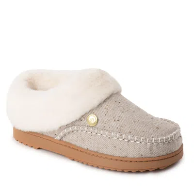 Dearfoams Women's Nyla Plaid Moc Toe Clog In Gray