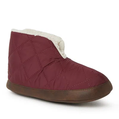 Dearfoams Women's Original Nylon Warm Up Bootie In Burgundy