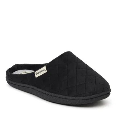 Dearfoams Women's Quilted Velour Clog In Black