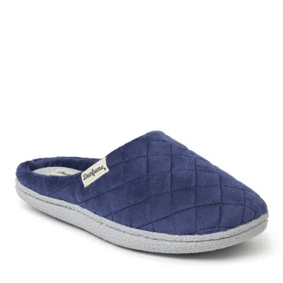 Dearfoams Women's Quilted Velour Clog In Blue
