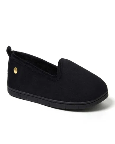 Dearfoams Women's Rachel Velour Closed Back House Slipper In Black