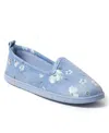 Shop Dearfoams Women's Rachel Velour Closed Back Loafer In Blue Floral