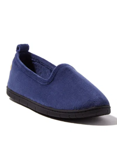 Dearfoams Women's Rachel Velour Closed Back Loafer In Blue