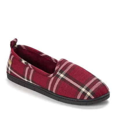 Dearfoams Women's Rachel Velour Closed Back Slippers In Red