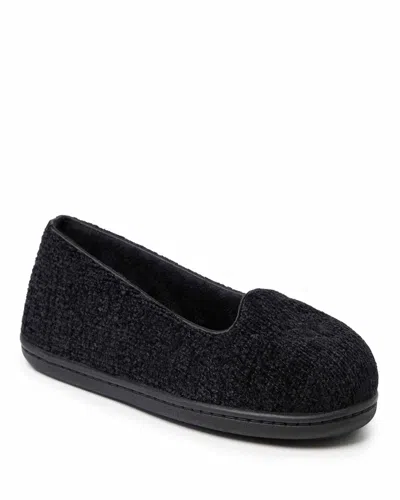 Dearfoams Women's Rebecca Chenille Closed Back House Slipper In Black