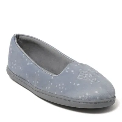 Dearfoams Women's Rebecca Microfiber Velour Closed Back In Gray