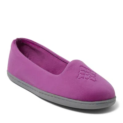 Dearfoams Women's Rebecca Microfiber Velour Closed Back In Purple