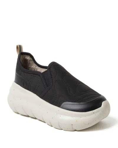 Dearfoams Women's Regrind Crimson Lightweight Slip-on Sneaker In Black