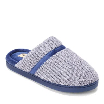 Dearfoams Women's Serena Marled Chenille Scuff In Blue