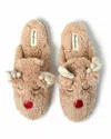 Dearfoams Faux Fur Reindeer Scuff Slipper In Multi