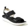 Dearfoams Thea Quarter Strap Sandal In Black