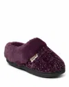 Dearfoams Womens Claire Cable Knit Chenille Clog House Shoe Slipper In Brown