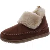 Dearfoams Womens Faux Suede Slip On Booties In Multi