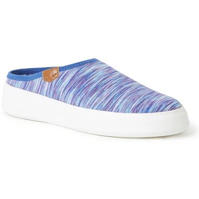 Dearfoams Womens Heatherd Slip On Clogs In Blue