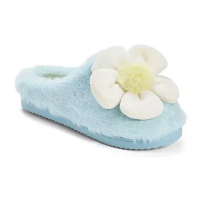 Dearfoams Womens Memory Foam Slip-on Slippers In Blue
