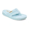 Dearfoams Womens Memory Foam Slip-on Slippers In Blue