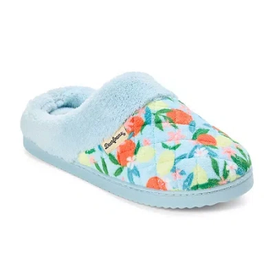 Dearfoams Womens Memory Foam Slip-on Slippers In Blue