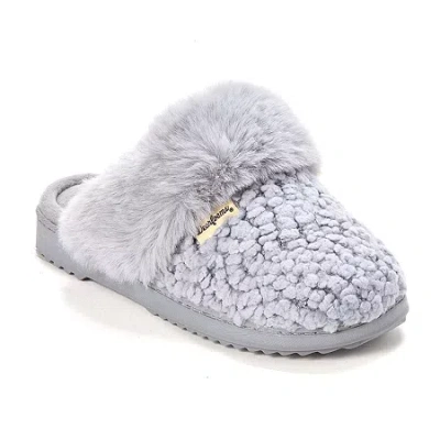 Dearfoams Womens Memory Foam Slip-on Slippers In Gray