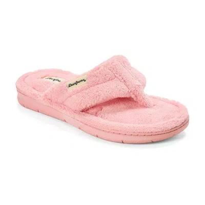 Dearfoams Womens Memory Foam Slip-on Slippers In Pink